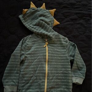 Tommy Bahama Green Striped Hoodie with Yellow Trim